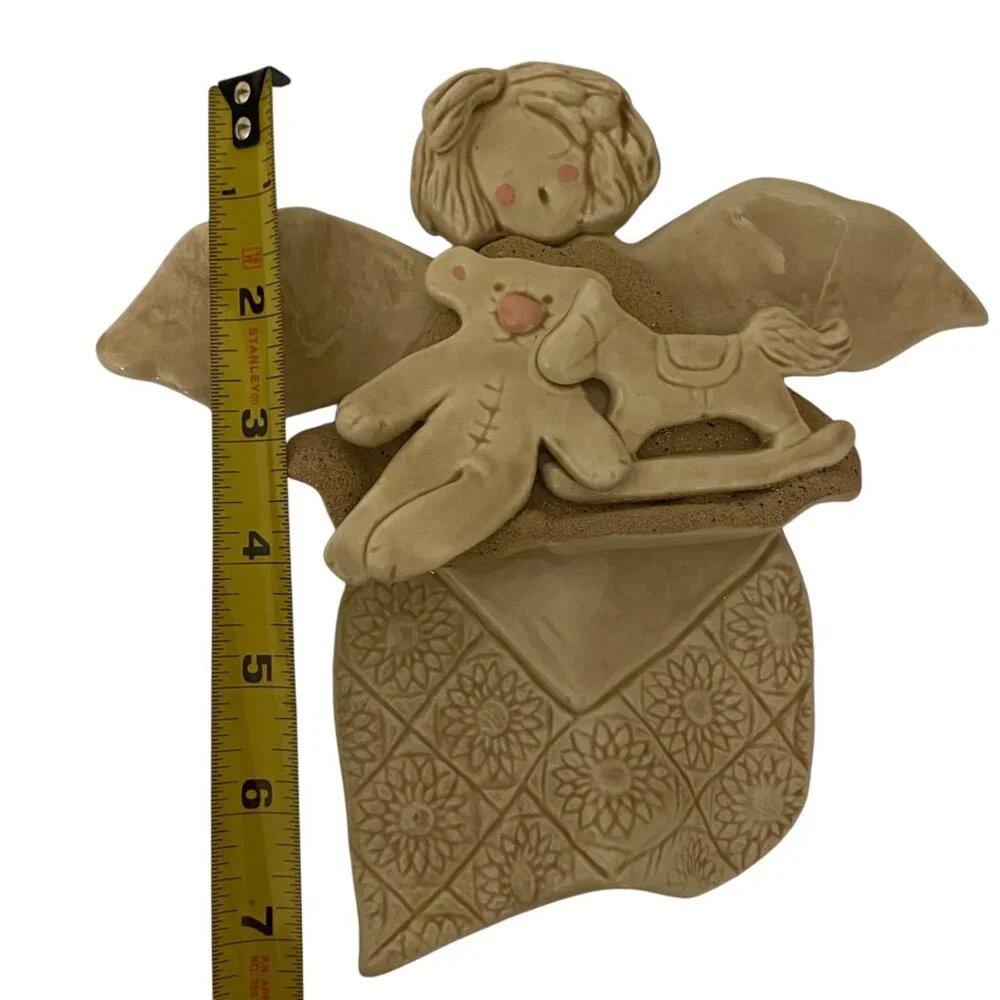 Edgewater Designs 2003‎ Carol Jones Ceramic Angel Wall Hanging Christmas Decor